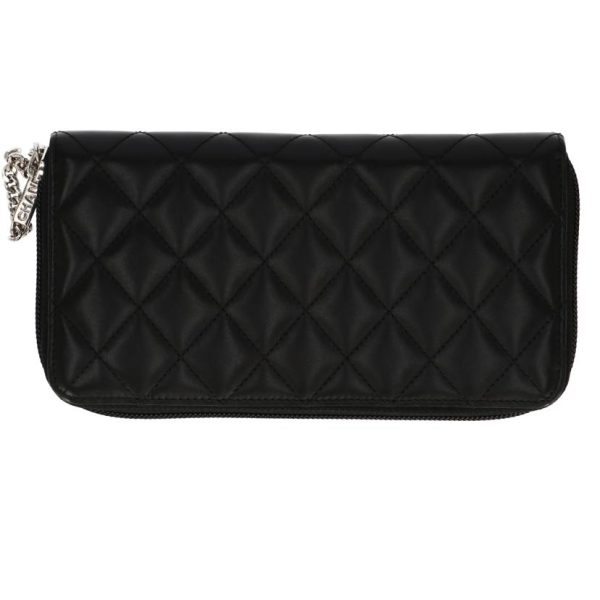 32381 2 Chanel Matelasse Lambskin Long Wallet Black