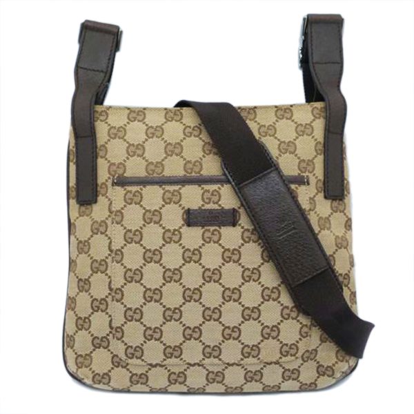 32410 1 Gucci GG Canvas Shoulder Bag Biege