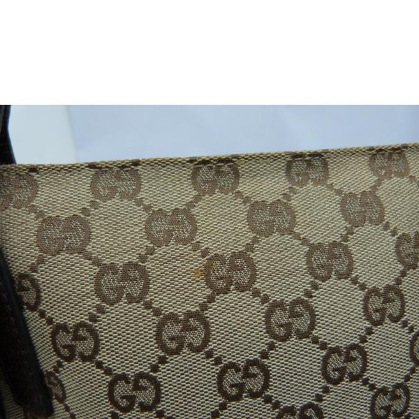 32410 7 Gucci GG Canvas Shoulder Bag Biege