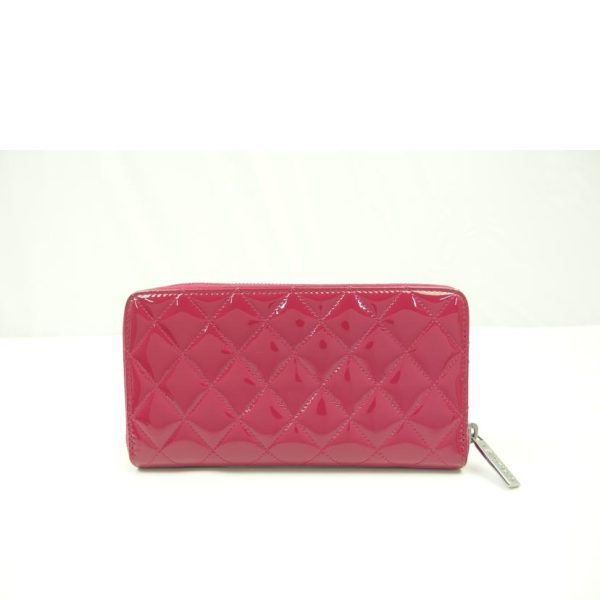 32420 2 Chanel Brilliant Tomato Delasse Enamel Long Zip Wallet