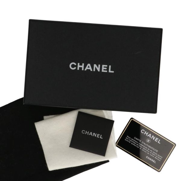 32442 10 Chanel Two Fold Long Wallet Icon Black