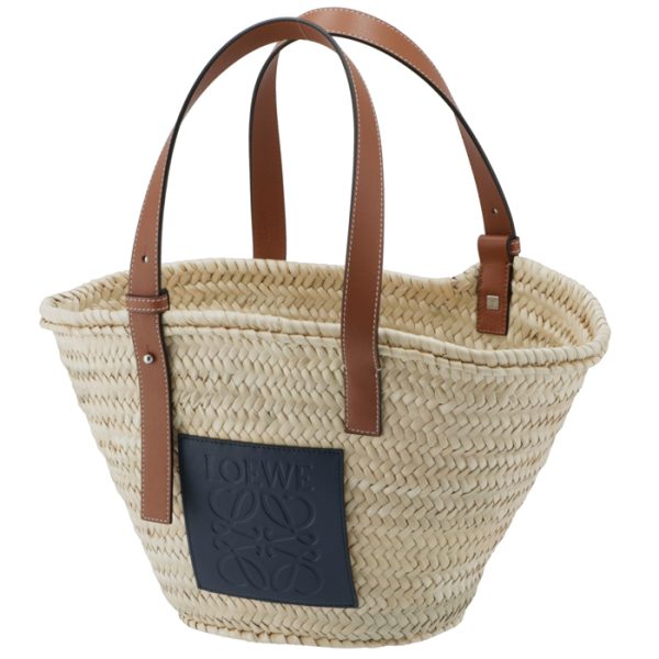 32702ns9200595546 1 LOEWE Basket Medium Tote Bag Navy