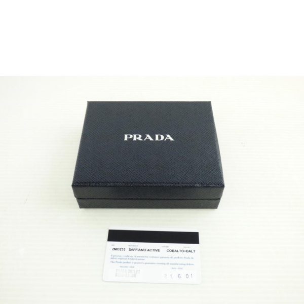 32709 8 Prada 2 Fold Bill Compartment Black