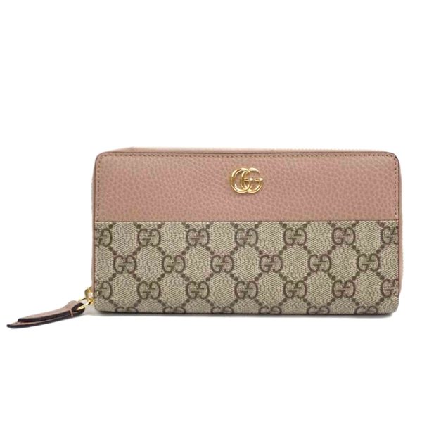 32899 1 Gucci GG Marmont Supreme Canvas Round Zipper Wallet