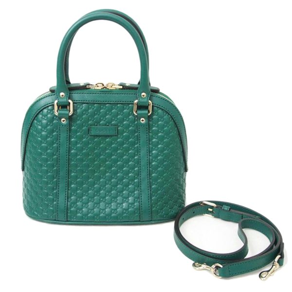 32921 1 Gucci Micro Guccisima 2Way Shoulder Bag Green