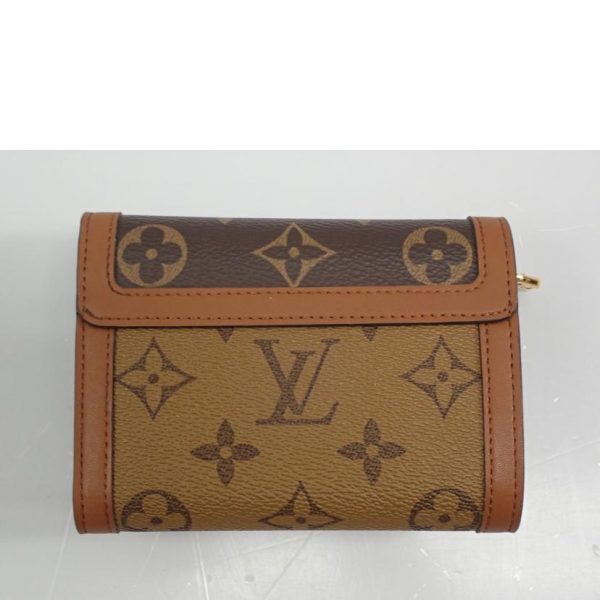 32981 2 Louis Vuitton Portefeuil Dauphine Monogram Reverse Wallet Brown