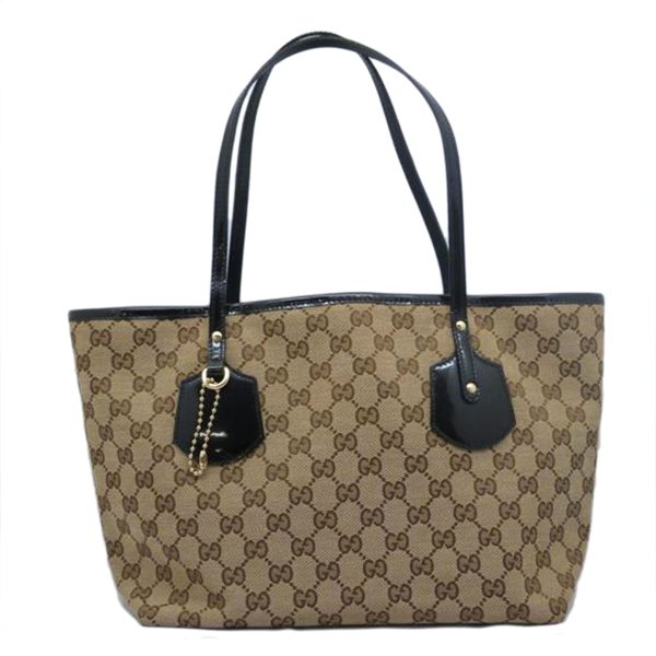 33028 1 Gucci GG Canvas Tote Bag Biege