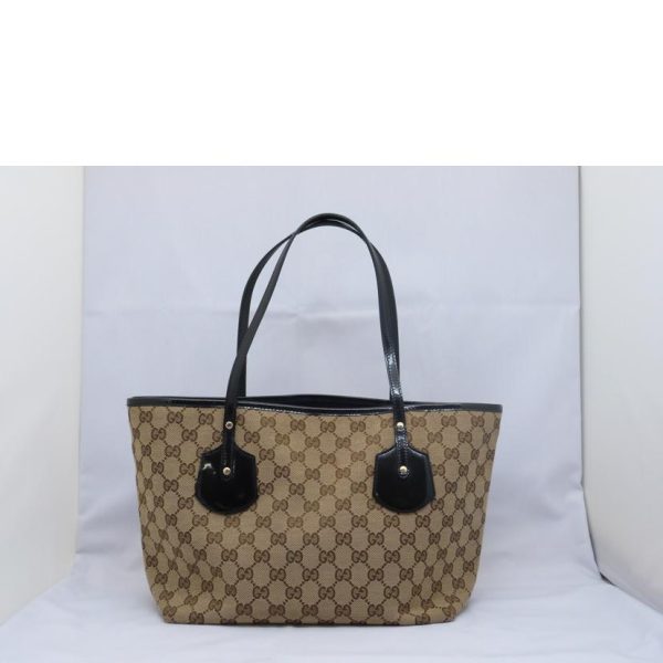 33028 2 Gucci GG Canvas Tote Bag Biege