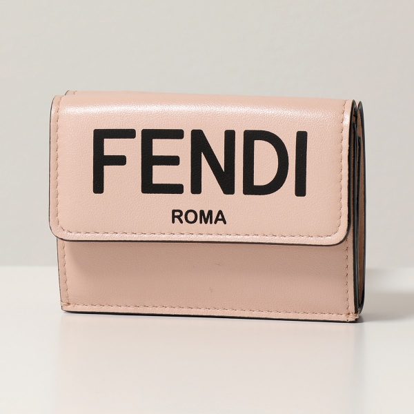 330417692 1 Fendi Micro Trifold Logo Mini Wallet Brown