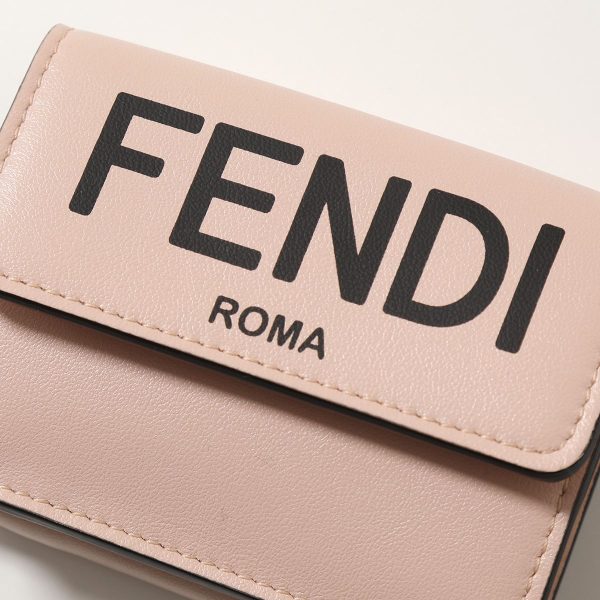 330417692 6 Fendi Micro Trifold Logo Mini Wallet Brown