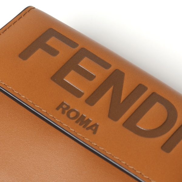 330521141 5 Fendi Trifold Micro Logo Mini Wallet Cuoio Oro