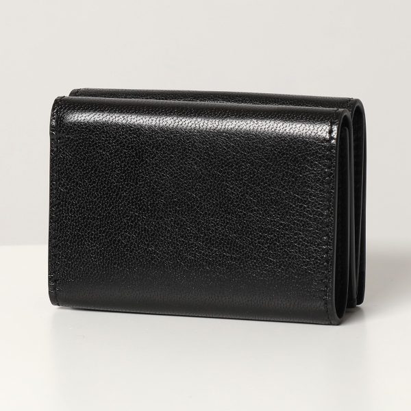 330701001 2 Givenchy Leather Trifold Mini Wallet Black