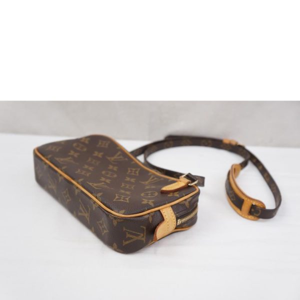 33289 4 Louis Vuitton Pochette Marly Bandouliere Monogram Bag Brown