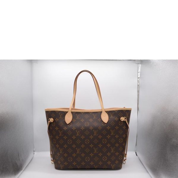 33346 2 Louis Vuitton Neverfull MM Tote Bag Monogram Pivoine