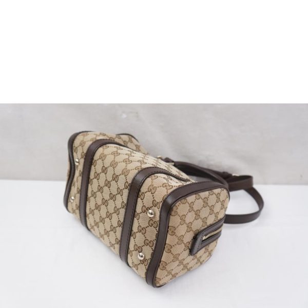 33349 5 Gucci GG Canvas 2Way Handbag Beige