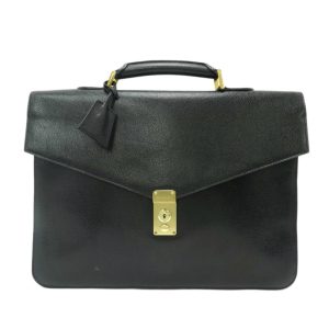 33421 1 Salvatore Ferragamo Gancini Leather Shoulder Tote Bag Black