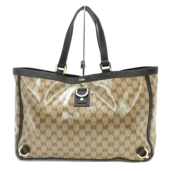 33445 1 Gucci Abby GG Crystal Tote Bag Brown