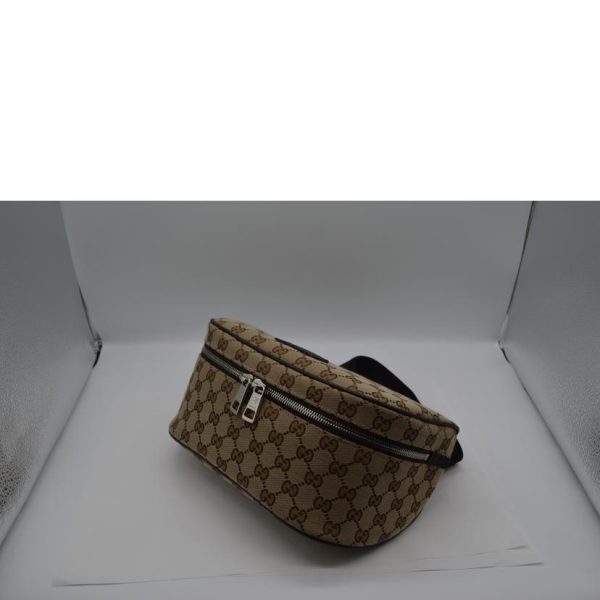 33502 3 Gucci GG Canvas Body Bag Brown