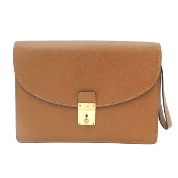 33568 1 Gucci Leather Shoulder Bag Camel