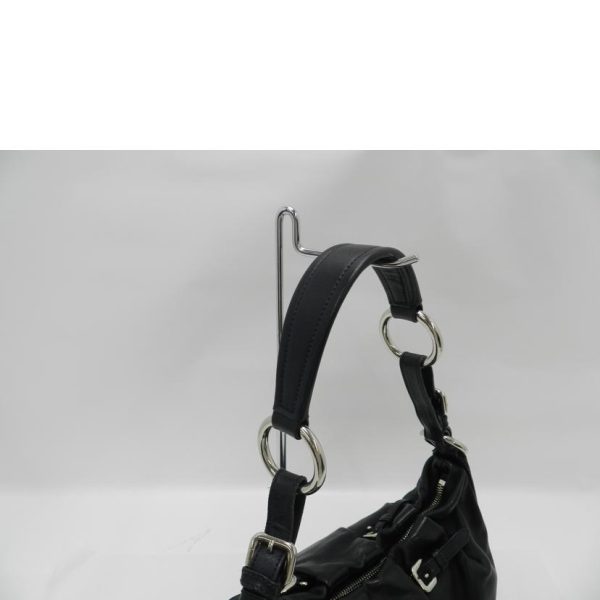 33582 5 PRADA Shoulder Bag Soft Calf One Shoulder Black