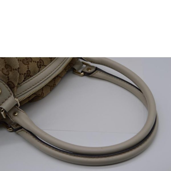 33687 4 Gucci GG Canvas Sookie Two Way Leather Hand Bag