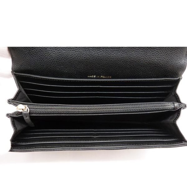 33783 4 CHANEL Boy Chanel Long Flap Wallet Black