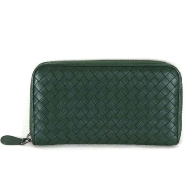 33814 1 Bottega Veneta Intrecciato Zip Around Long Wallet