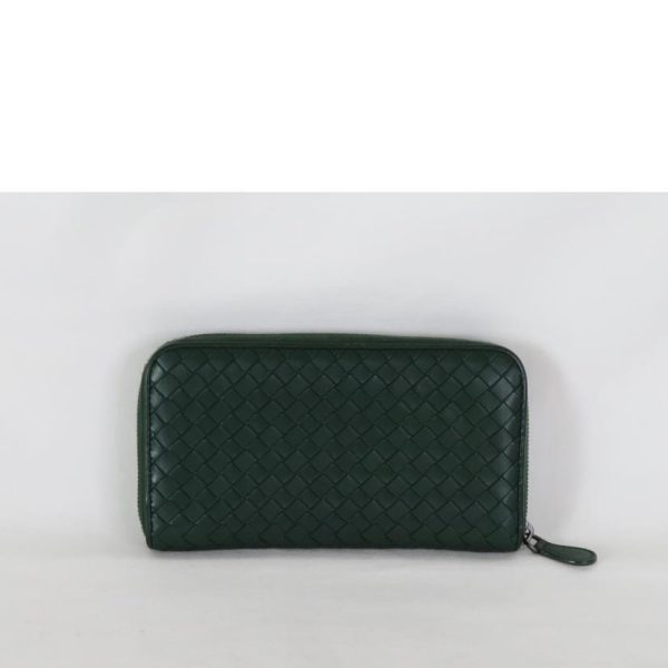 33814 2 Bottega Veneta Intrecciato Zip Around Long Wallet