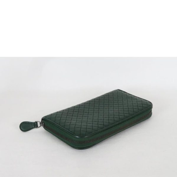 33814 3 Bottega Veneta Intrecciato Zip Around Long Wallet