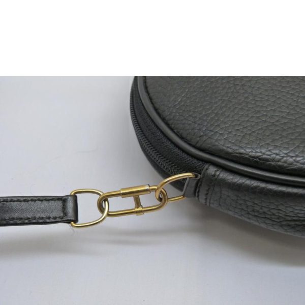 33905 10 Gucci Leather Shoulder Bag Black