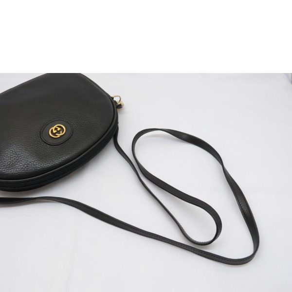 33905 4 Gucci Leather Shoulder Bag Black