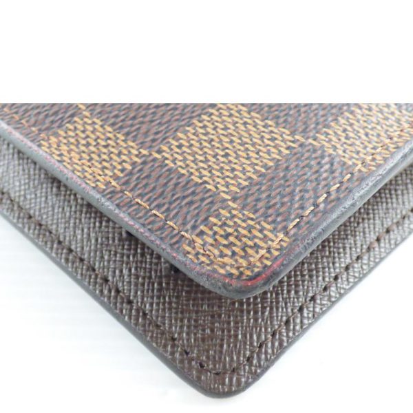 33911 6 Louis Vuitton Portefeuille Braza Damier Ebene Wallet Brown