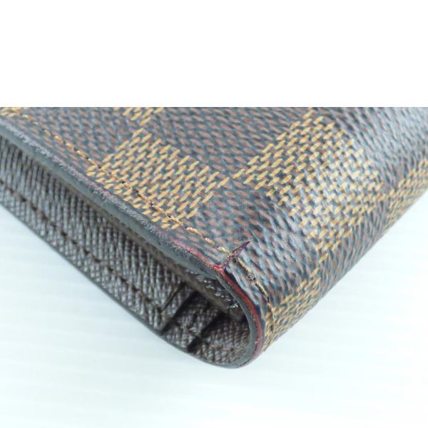 33911 7 Louis Vuitton Portefeuille Braza Damier Ebene Wallet Brown