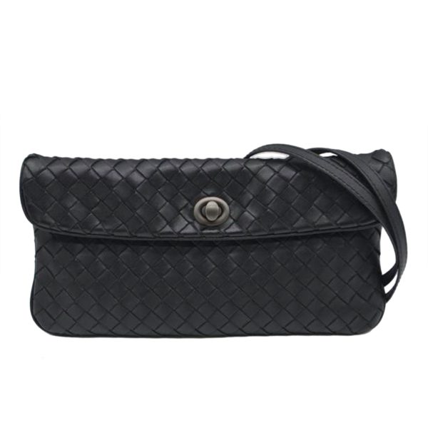 33922 1 Bottega Veneta Intrecciato Turnlock Leather Mini Pochette