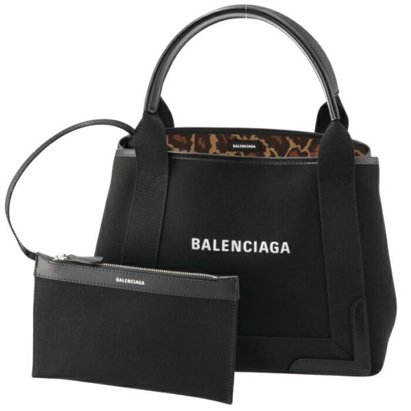 3399332aame 1 Balenciaga Navy Hippo Tote Bag Leopard