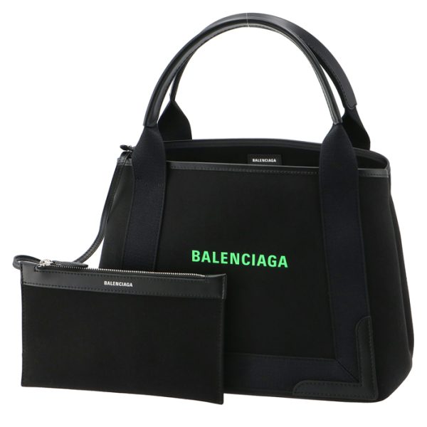 3399332hh7n1063 1 Balenciaga Navy Hippo Tote Bag Black