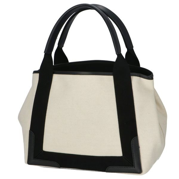 339933aq38n1081 3 Balenciaga Navy Cabas Tote Bag Beige