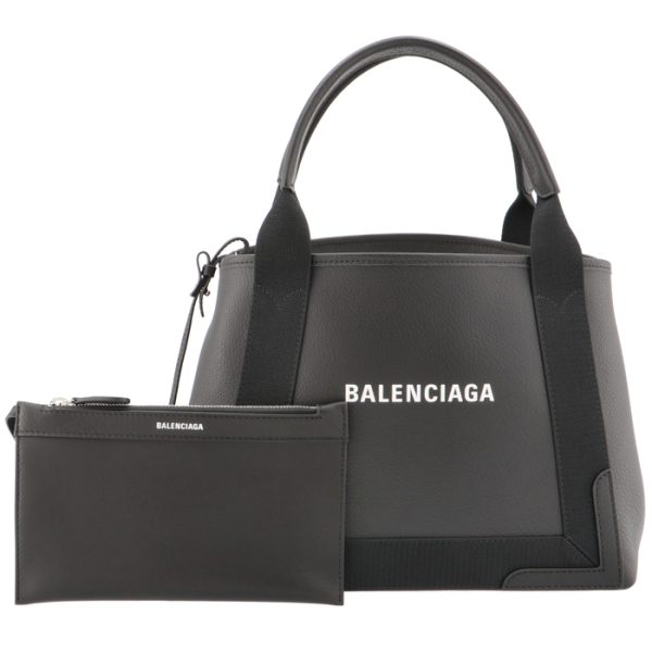 339933d6wxn 1 Balenciaga Navy Hippo Tote Bag Beige