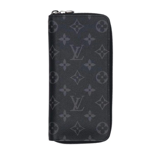 33997 1 Louis Vuitton Zippy Wallet Vertical Monogram Eclipse Black