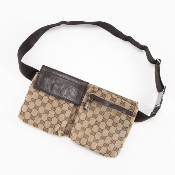 340110kwh390008 Gucci GG Canvas Waist Pouch