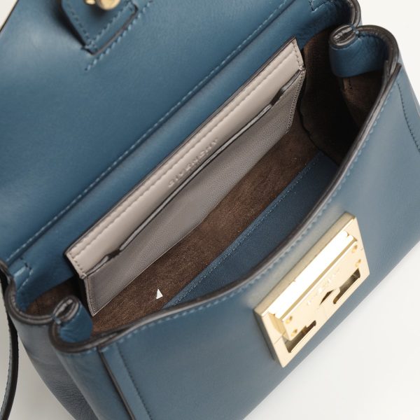 340118651 6 Givenchy Mystic Mini Leather Handbag Oil Blue