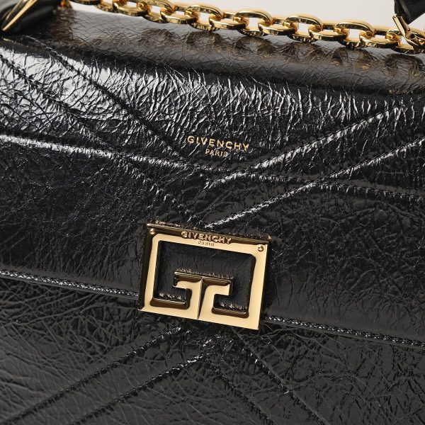 340118667 11 Givenchy ID Medium Leather Shoulder Bag Black