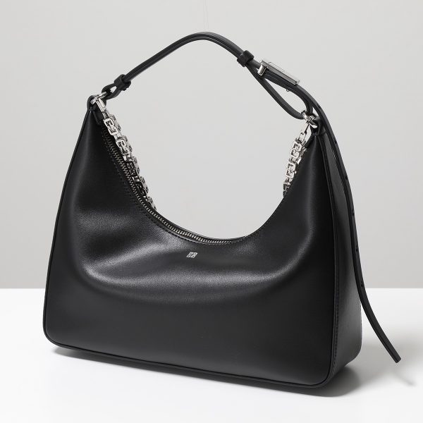 340629078 8 Givenchy Moon Cut Out Leather Shoulder Bag Black