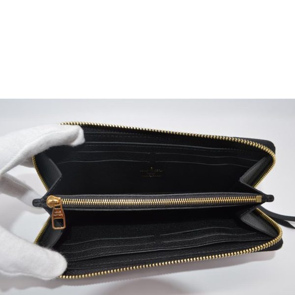 34248 4 Louis Vuitton Portefeuil Clémence Empreinte Wallet Noir