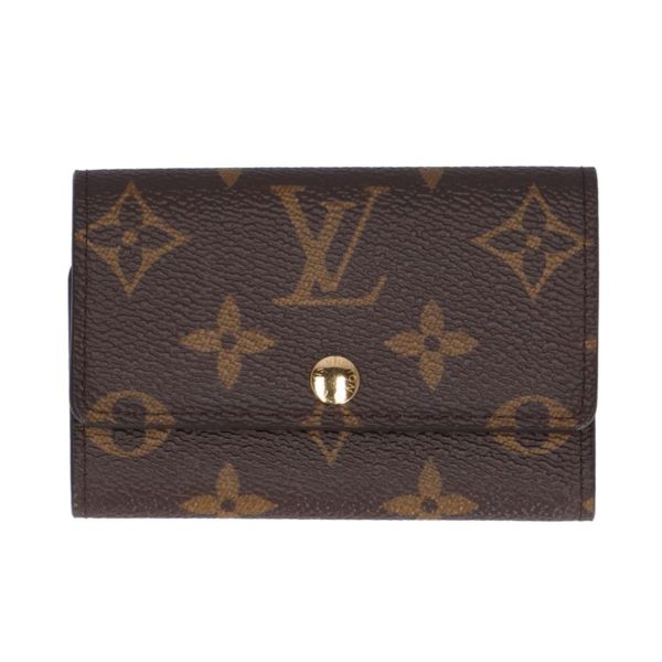 34293 1 Louis Vuitton Multicle 6 Monogram Wallet Brown