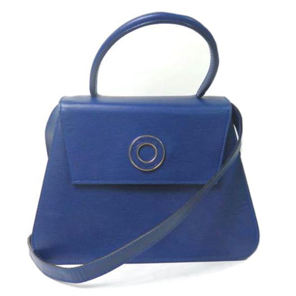 34414 1 Celine Trapezoid 2Way Bag Vintage Blue