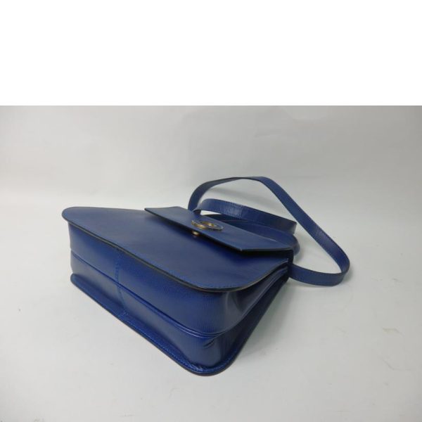 34414 3 Celine Trapezoid 2Way Bag Vintage Blue