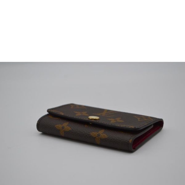 34446 3 Louis Vuitton Multicle 6 Monogram Wallet Fuchsia