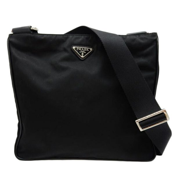 34670 1 PRADA Prada Nylon Shoulder Bag Black