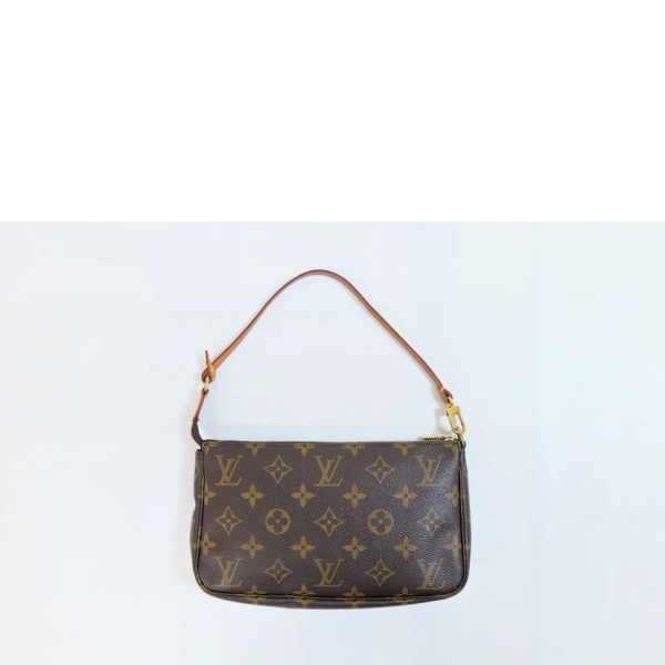 34711 2 Louis Vuitton Old Pochette Accessory Monogram Bag Brown